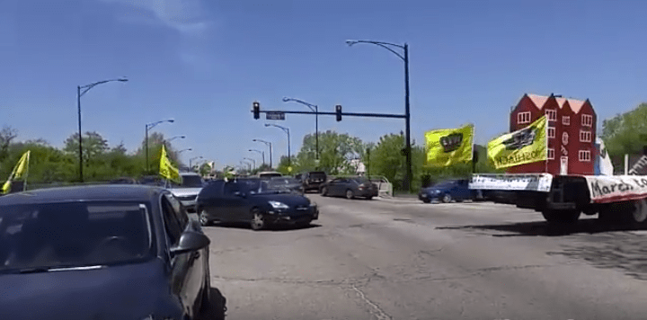 Marche de Lag Baomer du centre Habad dans les rues de Chicago, Etats-Unis